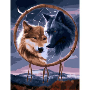 Картина по номерам "Волки"