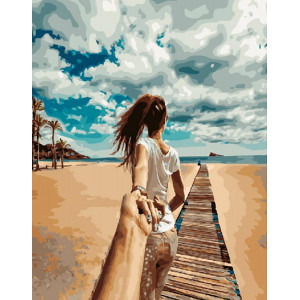 Картина по номерам "Следуй за мной. На пляже"