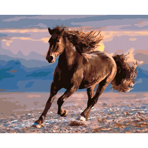 Картина по номерам "Бег лошади"