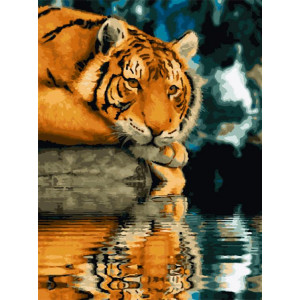 Картина по номерам "Тигр у воды"