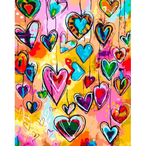 Картина по номерам "Сердца любви"