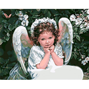 Картина по номерам "Ангел в белом"