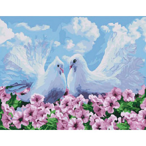 Картина по номерам "Белые голуби"