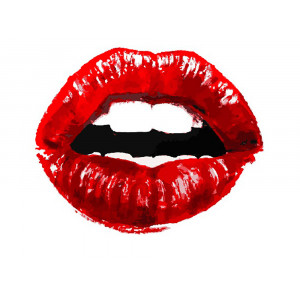 Картина по номерам "Красные губы"