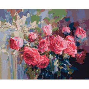 Картина по номерам "Букет троянд"