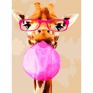 Картина по номерам "Модний жираф"