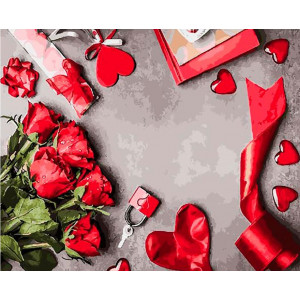 Картина по номерам "Троянди з любов'ю"