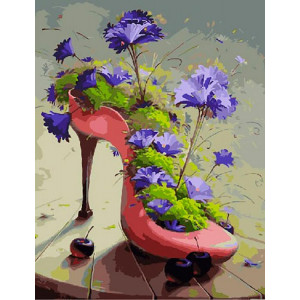 Картина по номерам "Цветочная туфелька"