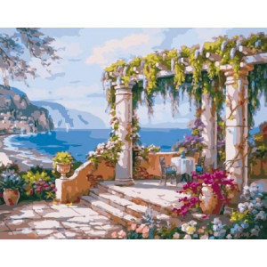 Картина по номерам "Патио в цветах"