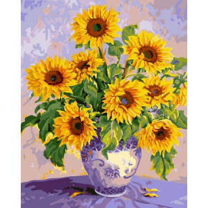 Картина по номерам "Сонячні квіти"