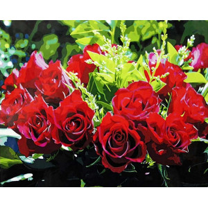 Картина по номерам "Букет червоних троянд"