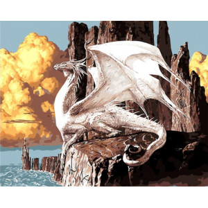 Картина по номерам "Белый дракон"