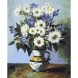 Картина по номерам "Квіти у вазі"
