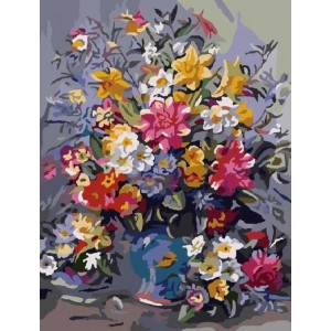 Картина по номерам "Букет с лилиями"