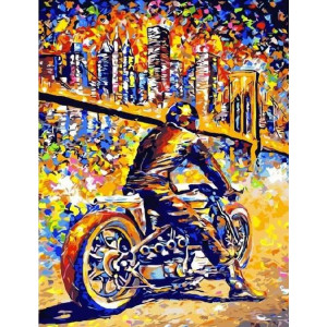 Картина по номерам "Мотоцикліст"