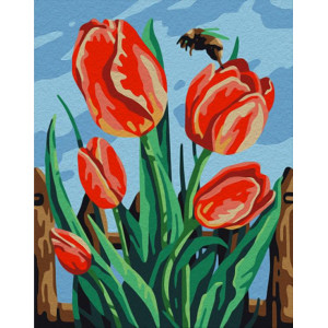 Картина по номерам "Травневі тюльпани"