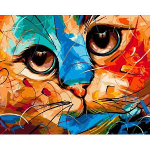 Картина по номерам "Абстрактный кот"