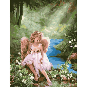 Картина по номерам "Девочка ангел"