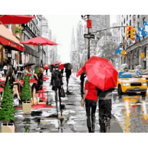 Картина по номерам "Дощ у Нью-Йорку"