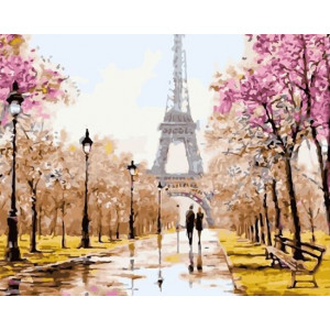 Картина по номерам "Прогулка по Парижу"