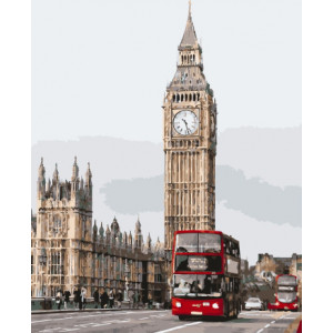 Картина по номерам "Червоні автобуси Лондона"