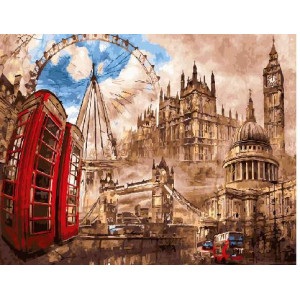 Картина по номерам "В круговороте Лондона"