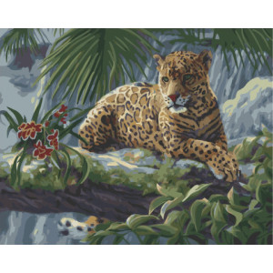 Картина по номерам "Тайное логово леопарда"