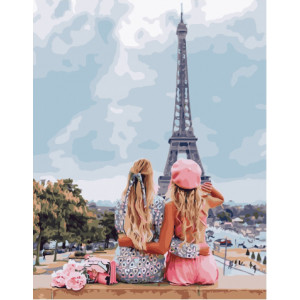 Картина по номерам "С подругой в Париж"