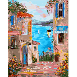 Картина по номерам "Переулок с видом на море"