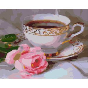 Картина по номерам "Чашка ароматного чаю"