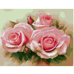 Картина по номерам "Утренние розы"