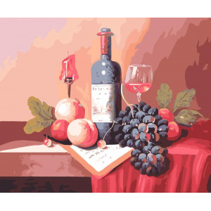 Картина по номерам "Натюрморт з вином"