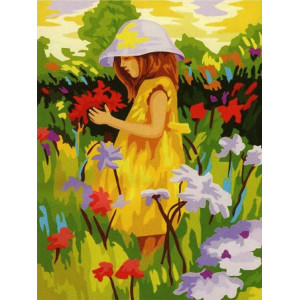 Картина по номерам "Девочка в поле"