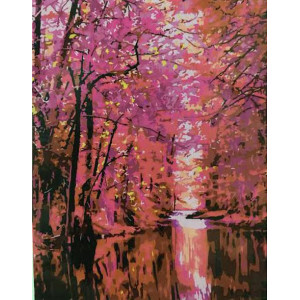 Картина по номерам "Рожевий ліс в Ірландії"