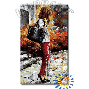 Картина по номерам "Девушка с зонтиком"