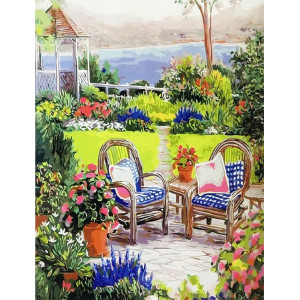 Картина по номерам "Уютный садик"