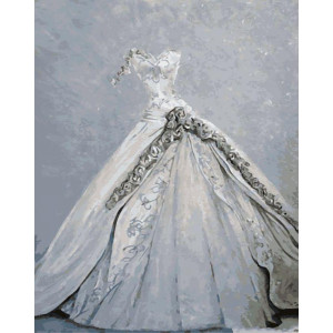 Картина по номерам "Свадебное платье"