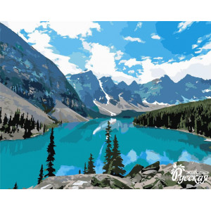 Картина по номерам "Гірське озеро"