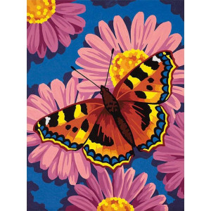Картина по номерам "Цветы и бабочки"