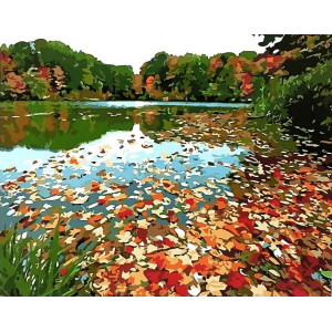 Картина по номерам "Озеро восени"
