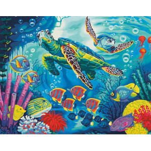 Картина по номерам "Морські черепахи"
