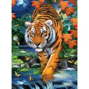 Картина по номерам "Тигр на охоте"