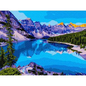 Картина по номерам "Озеро в Канаде"