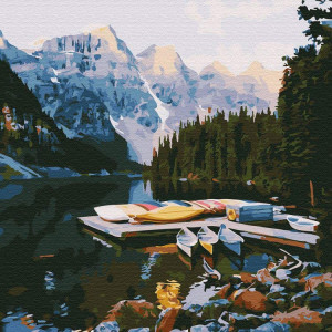 Картина по номерам "Пристань у горах"