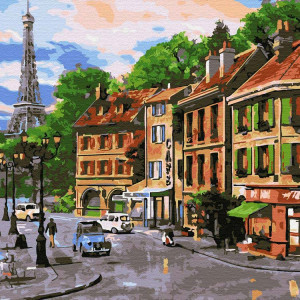 Картина по номерам "Улочки Парижа"