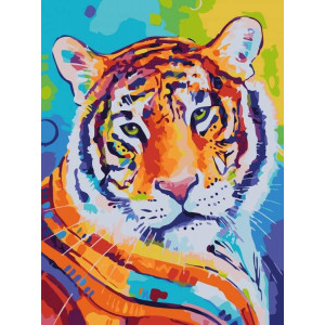 Картина по номерам "Оранжевый тигр"