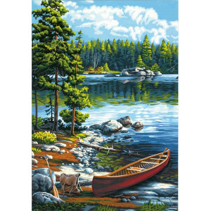 Картина по номерам "Каное около озера"