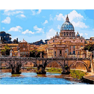Картина по номерам "Мост Ангелов Рим"
