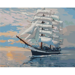 Картина по номерам "Корабль в море"