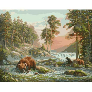 Картина по номерам "Медведица на охоте"